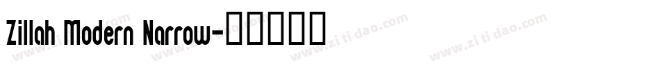 Zillah Modern Narrow字体转换